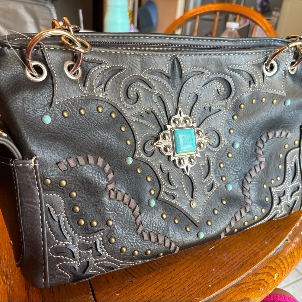Black Embellished Women's Bag